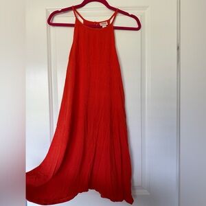 Mossimo Orange Midi Dress. Size medium.